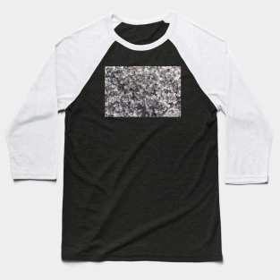 White Flake Distorted Texture Baseball T-Shirt